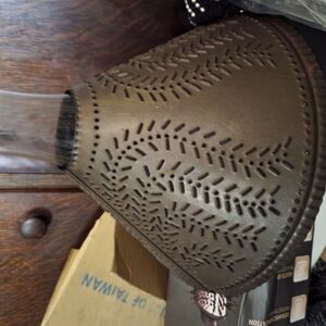 Brown Perforated Lamp Shade An Chimmey